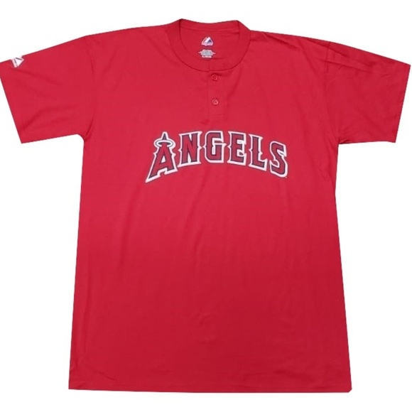 Majestic Other - Majestic MLB Los Angeles Angels Button Front Tee